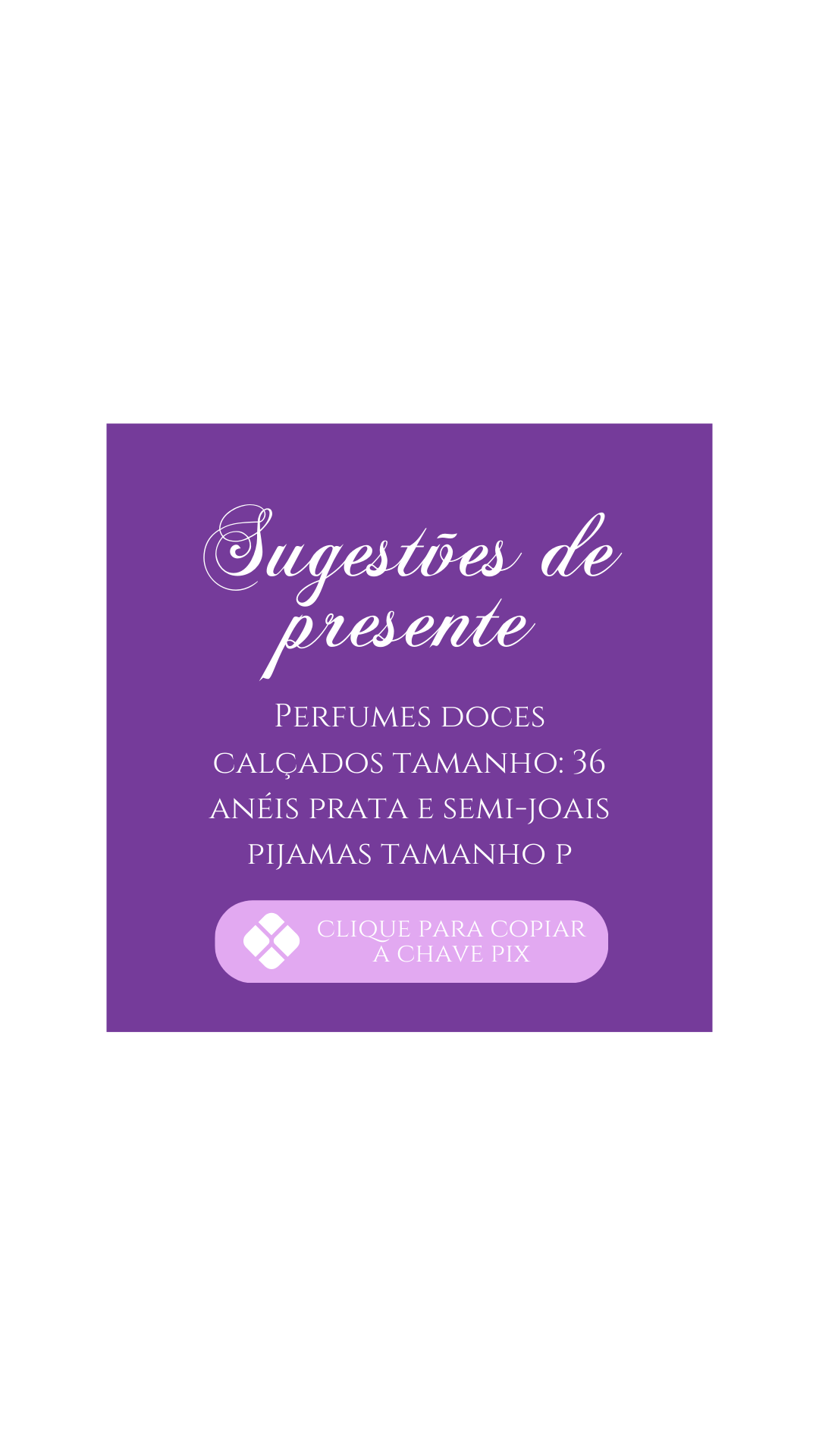 Sugestões de presente